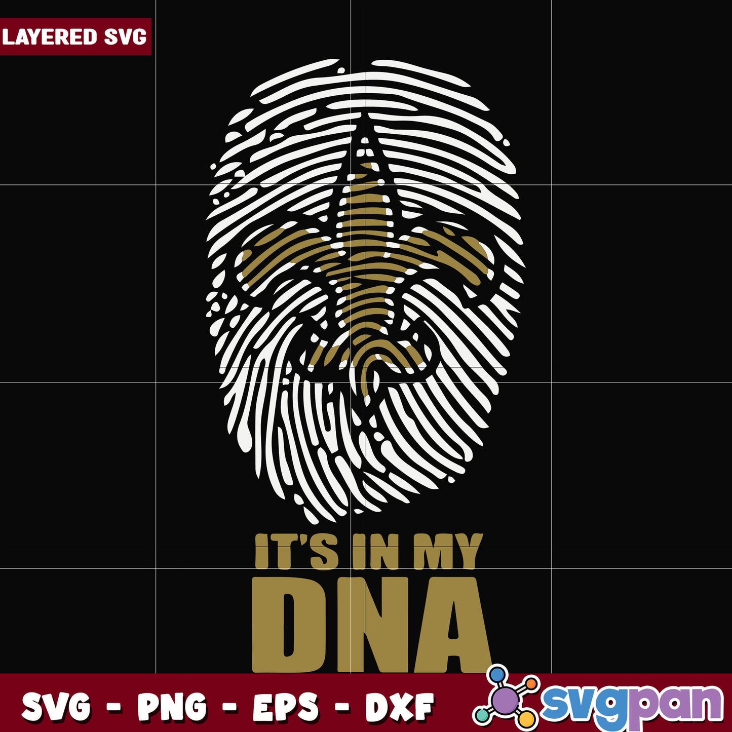 New Orleans Saints it's in my DNA svg, super bowl 2025 svg, nfl saints svg