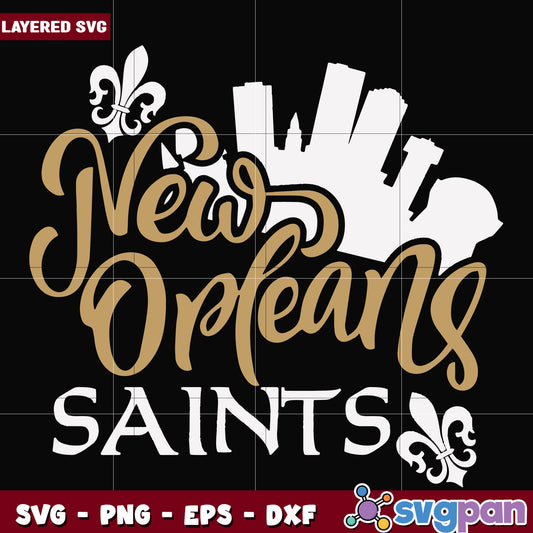 New Orleans Saints town svg, super bowl 2025 svg, nfl saints svg