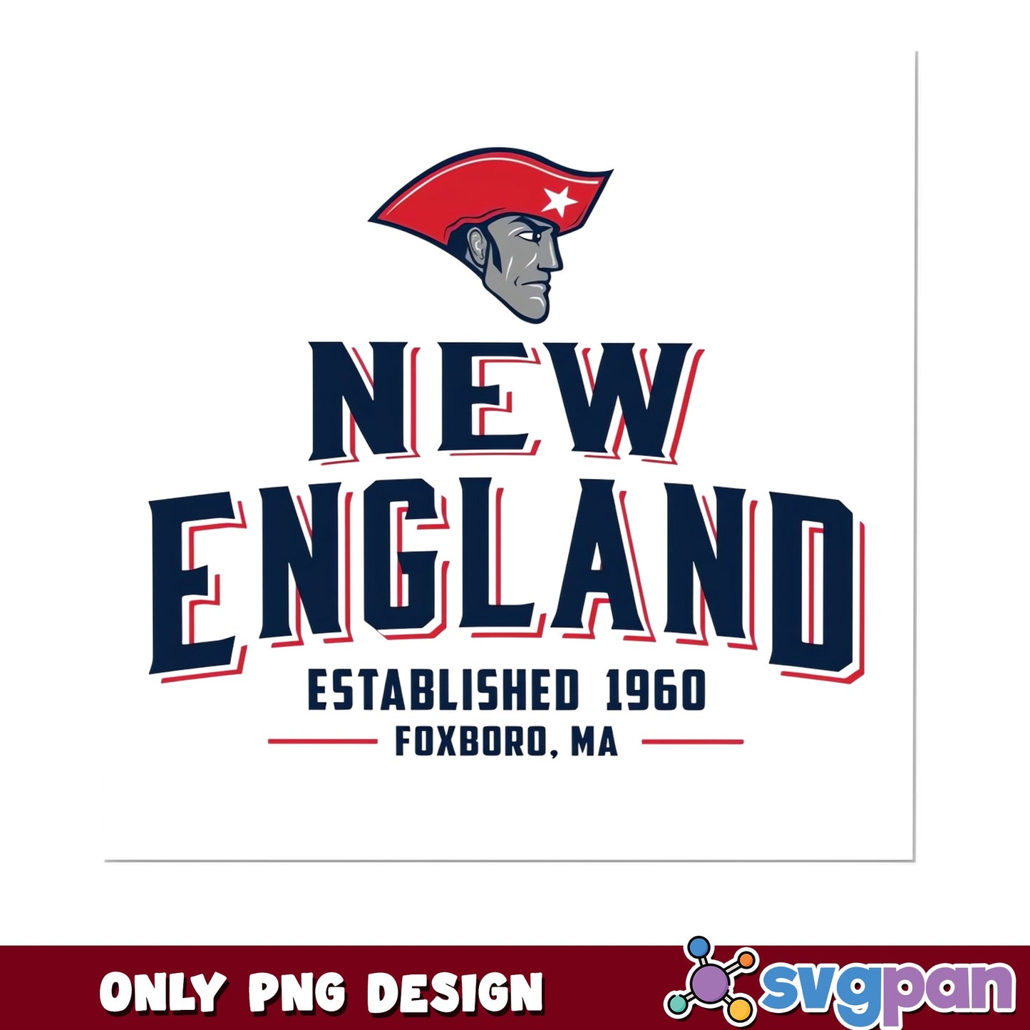 New England Patriots Established 1960 PNG, Football Team PNG, NFL PNG