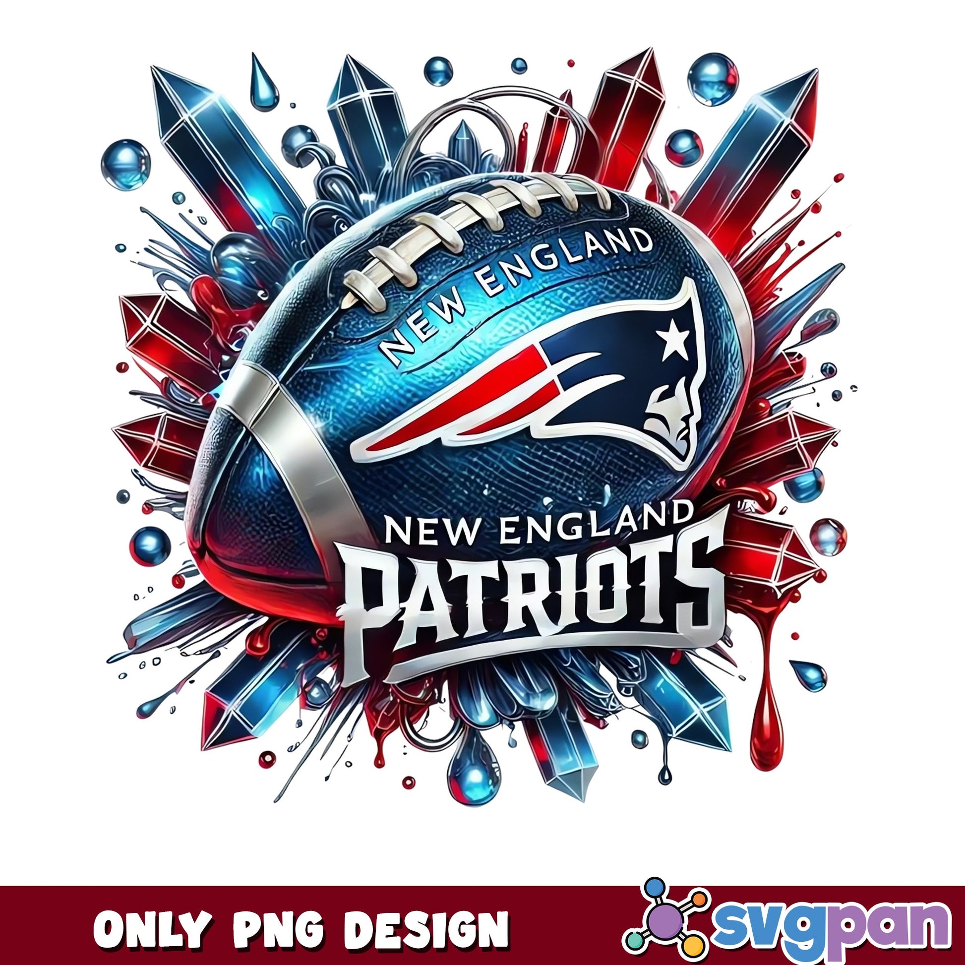 New England Patriots PNG, NFL Football Team Design, Sports PNG
