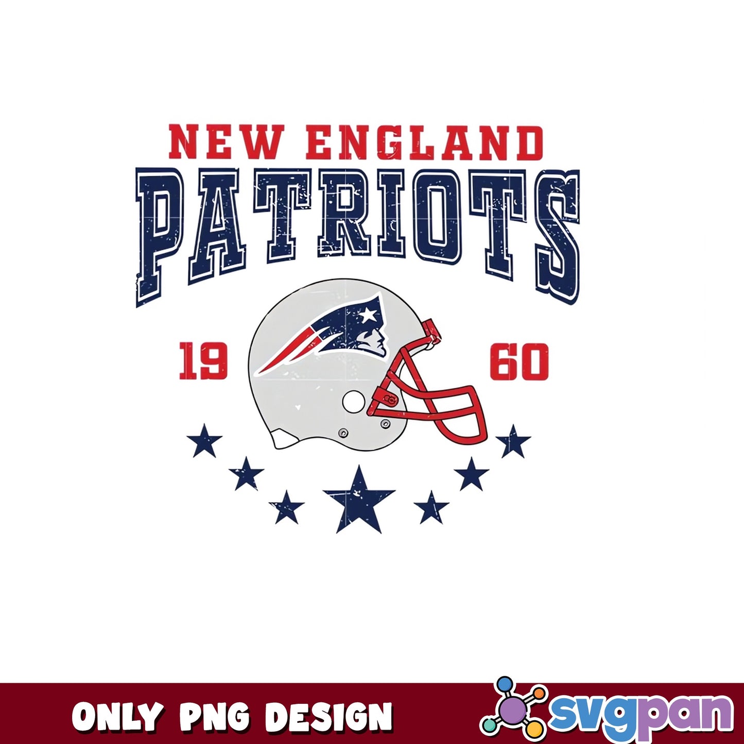 New England Patriots PNG, Vintage Football Helmet PNG, NFL PNG