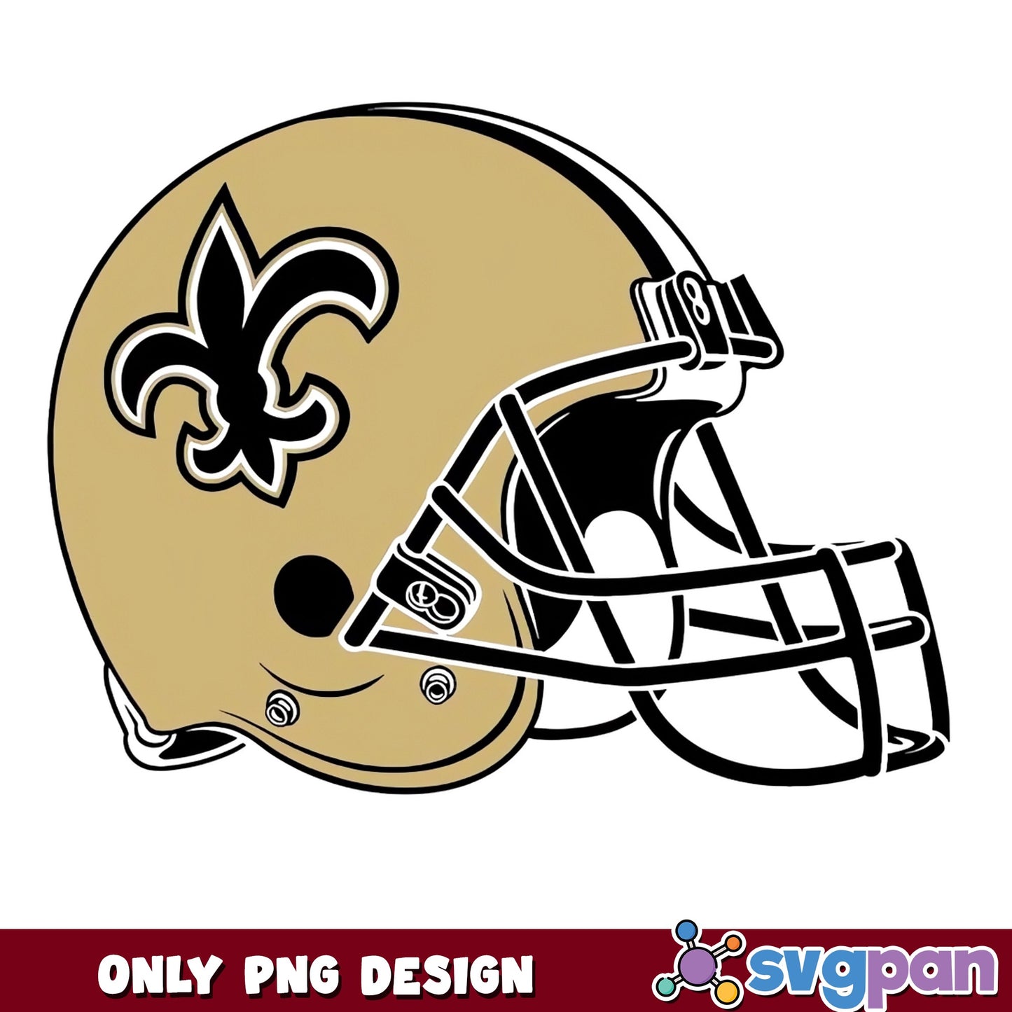 New Orleans Saints Helmet PNG, NFL Football PNG, Saints PNG