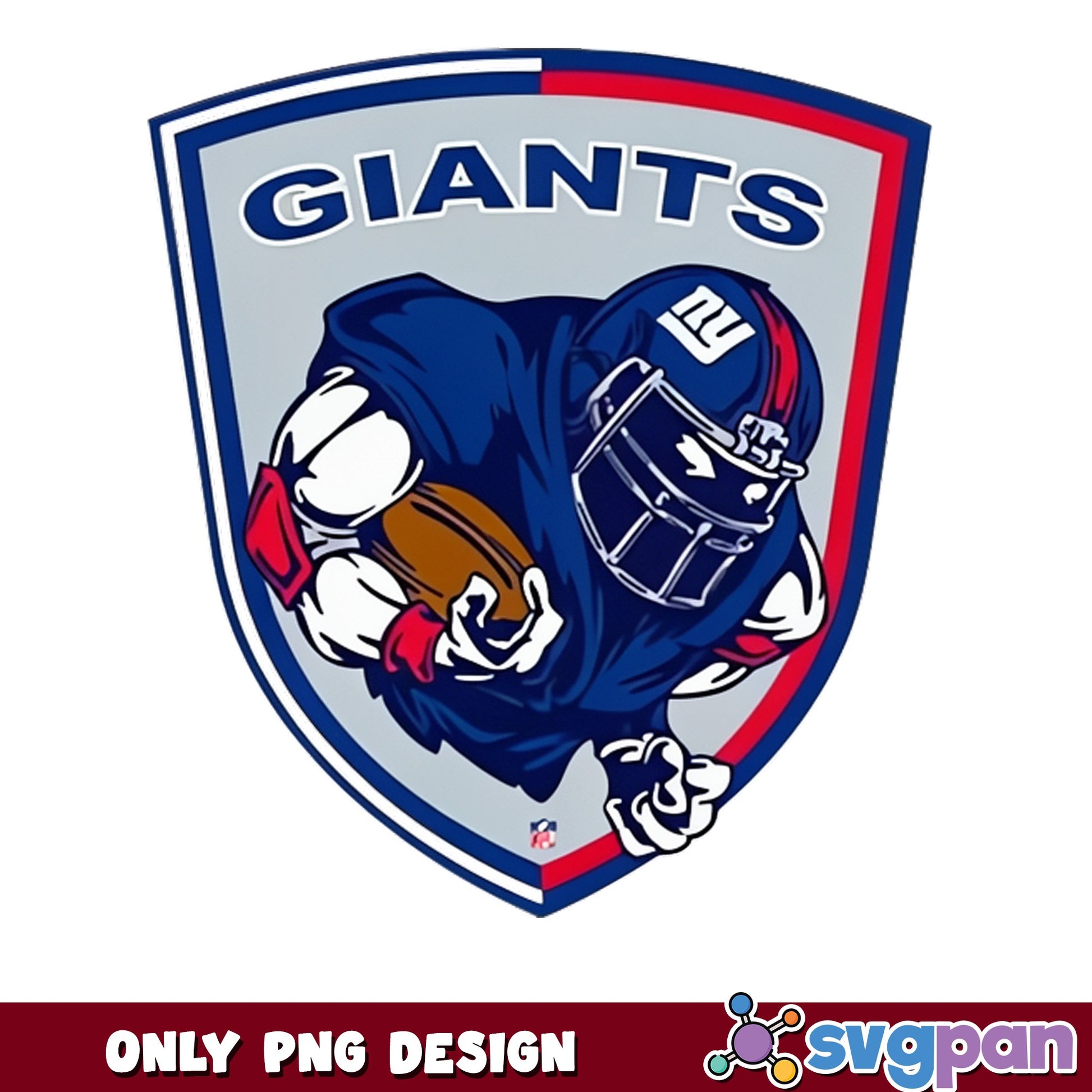 New York Giants Mickey Mouse PNG, Disney NFL PNG, Football PNG