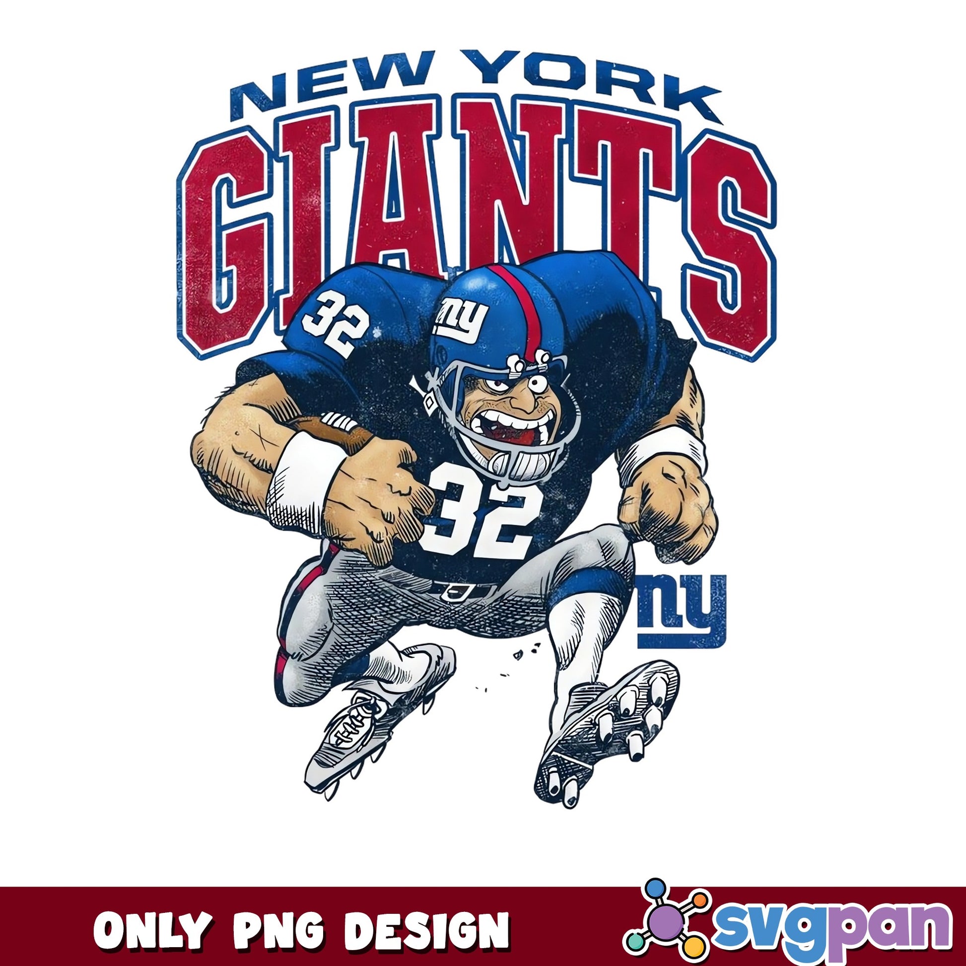 New York Giants NFL PNG, Football Mascot PNG, NY Giants PNG