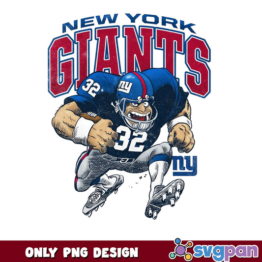 New York Giants NFL PNG, Football Mascot PNG, NY Giants PNG