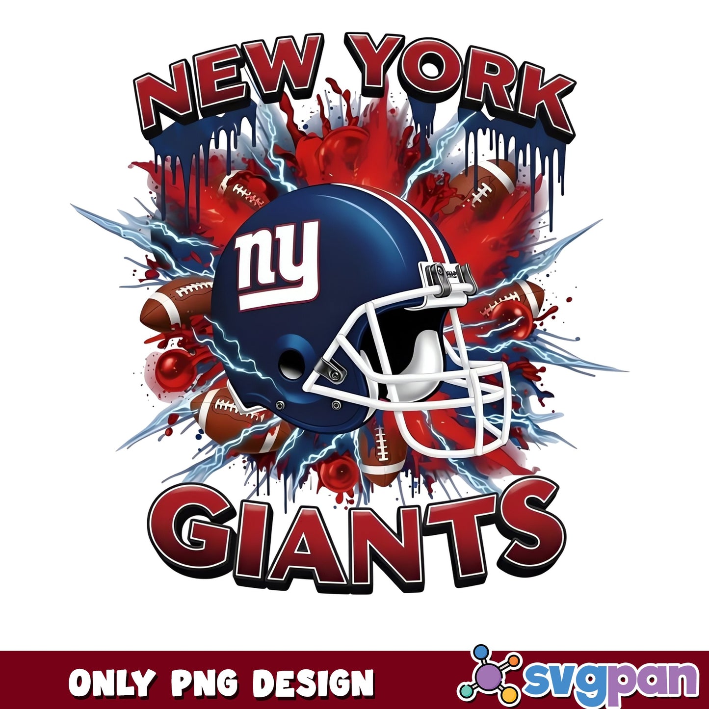 New York Giants PNG, NFL Football Team PNG, Giants Helmet PNG
