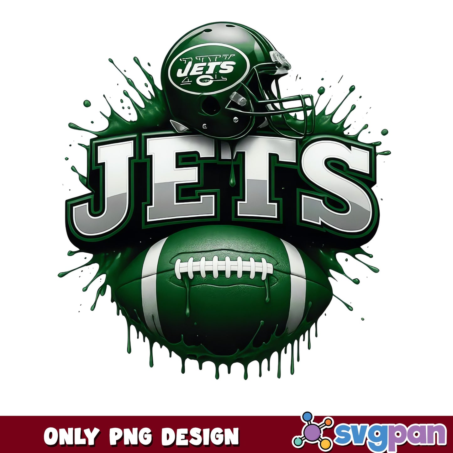 New York Jets PNG, NFL Football Team PNG, Jets Drip PNG