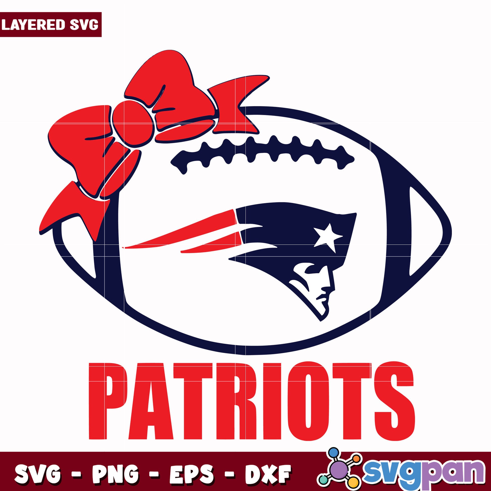 New england patriots ball bowtie svg, nfl network svg, nfl patriots svg