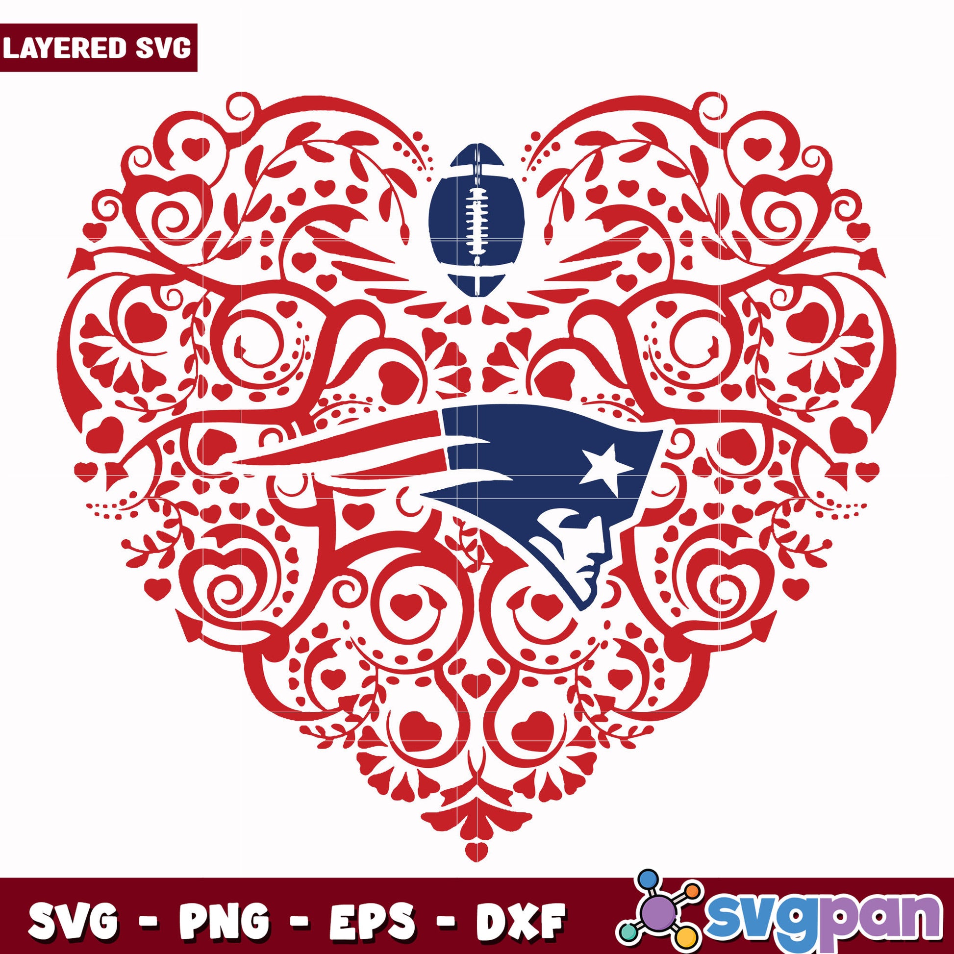 New england patriots heart svg, nfl network svg, nfl patriots svg