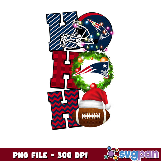 New england patriots helmet hohoho png, nfl christmas games​ png, super bowl 2025