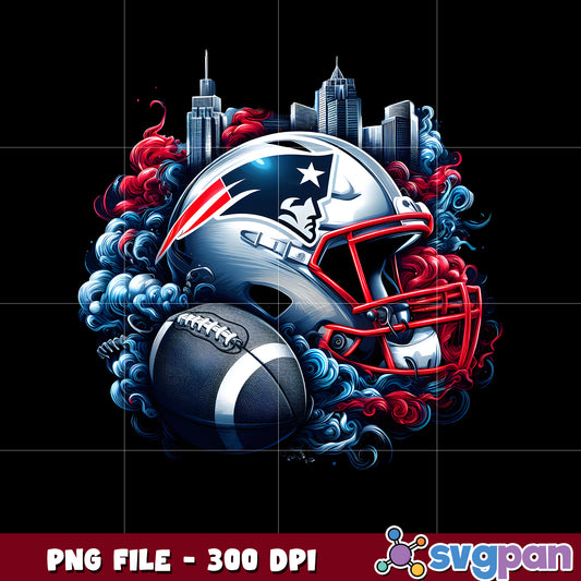 New england patriots logo smoke helmet illustration png, nfl team helmet png, nfl design png