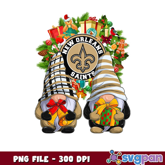 New orleans saints christmas png, list of nfl teams png, chrismas gnome​ png