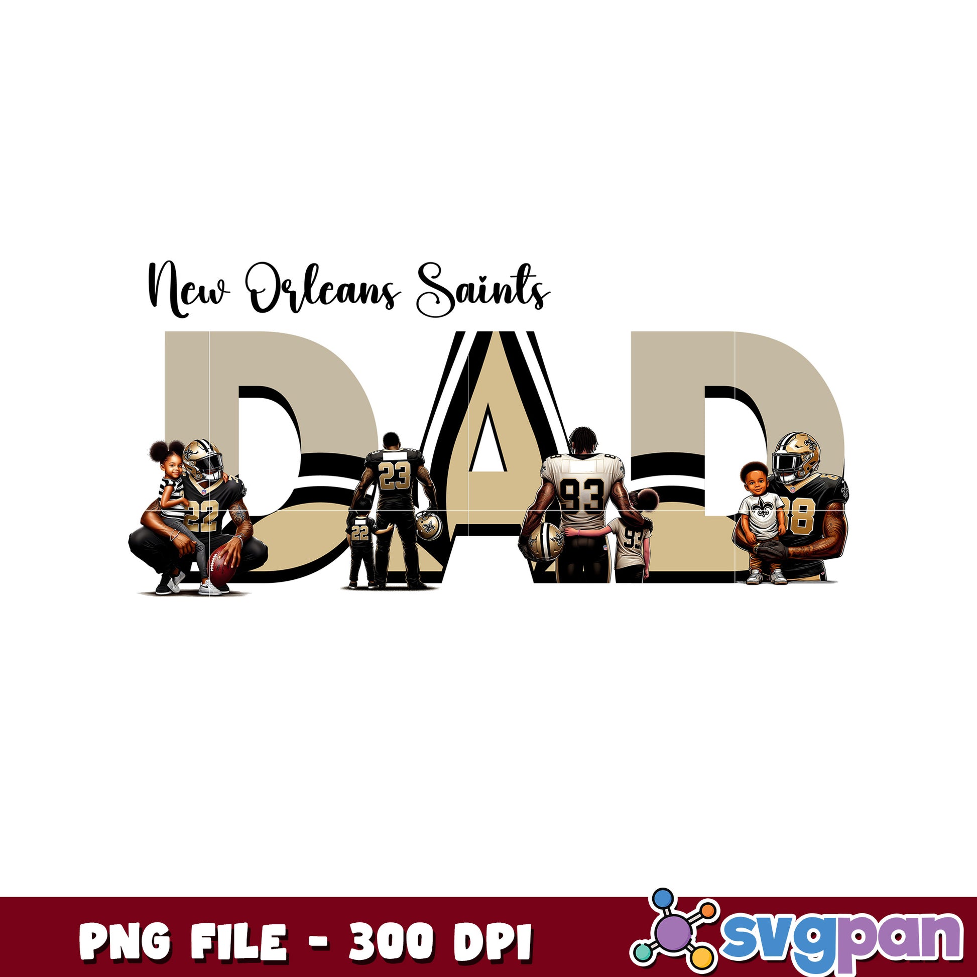 New orleans saints dad png, nfl new orleans saits png, amercan football png