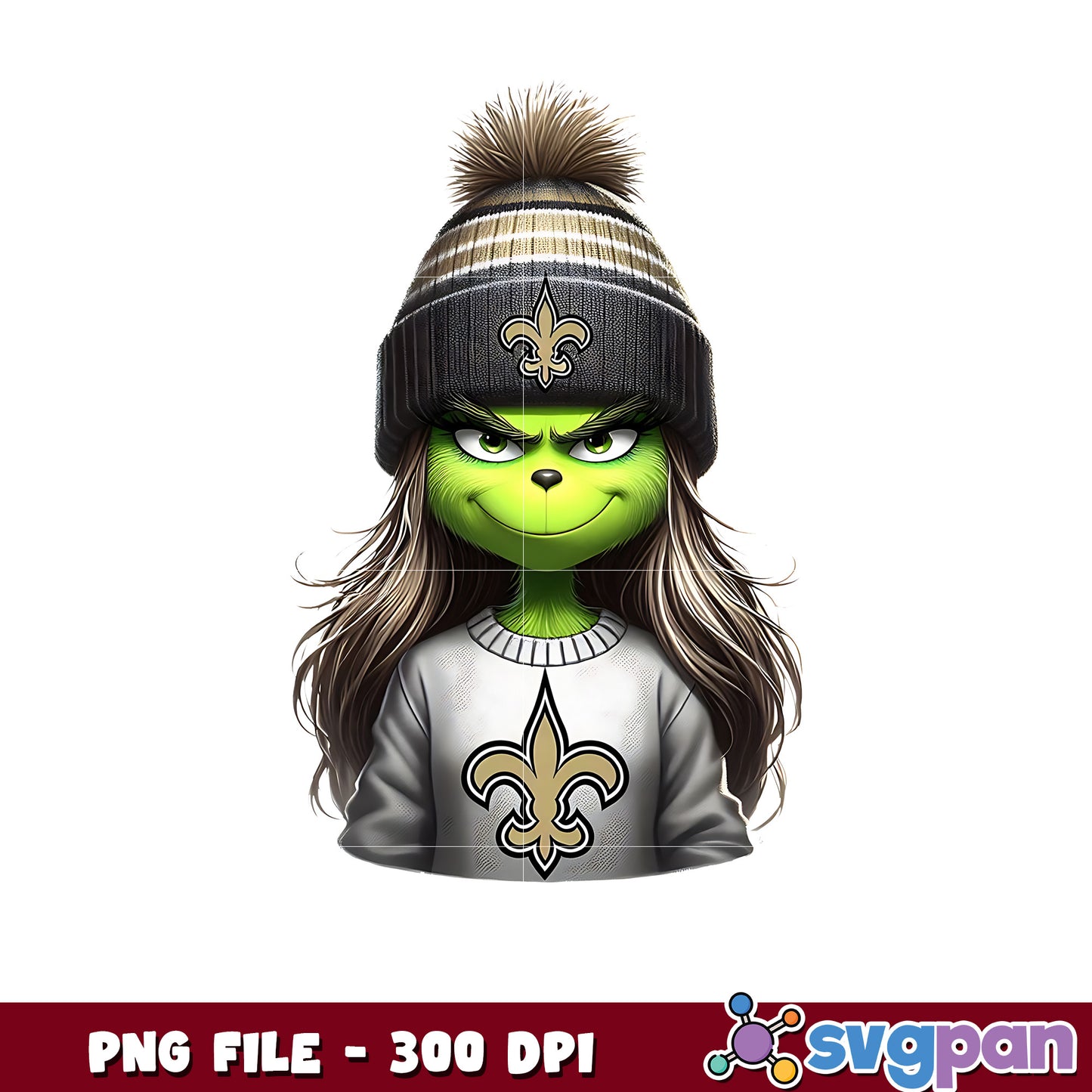 New orleans saints girl grinch png, nfl playoffs png, nfl football​ png