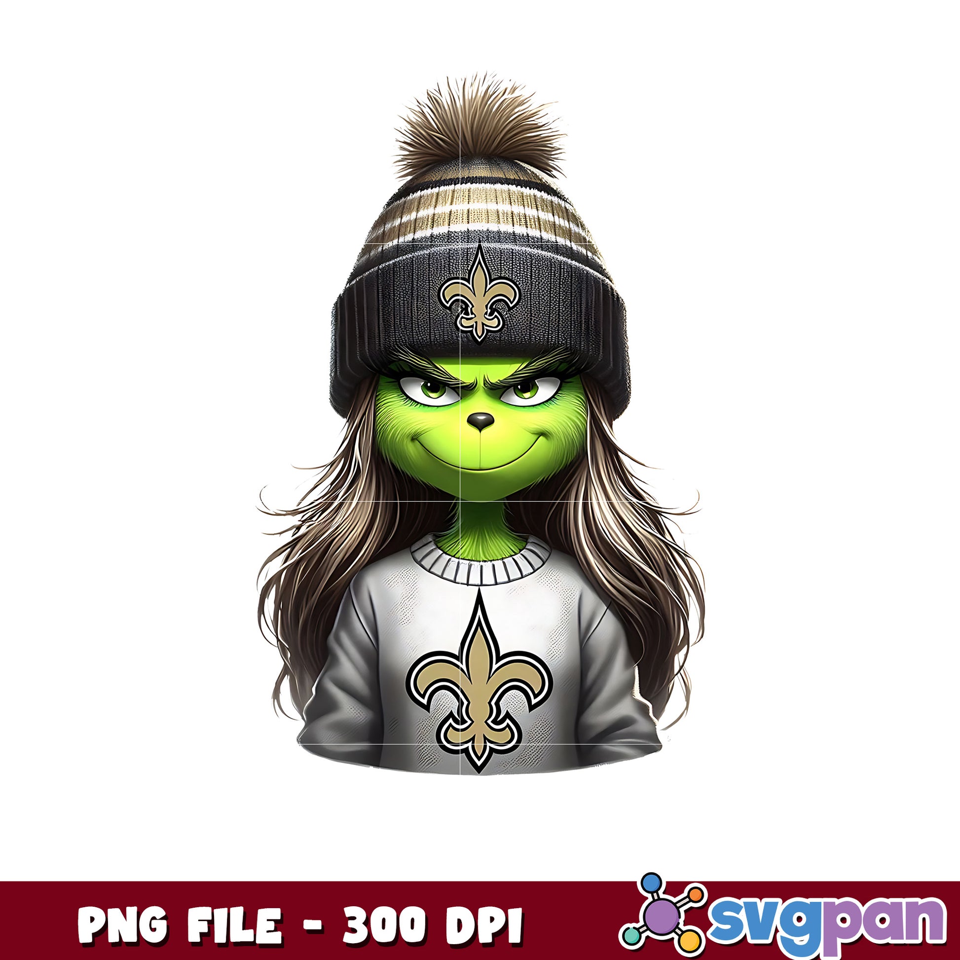 New orleans saints girl grinch png, nfl playoffs png, nfl football​ png