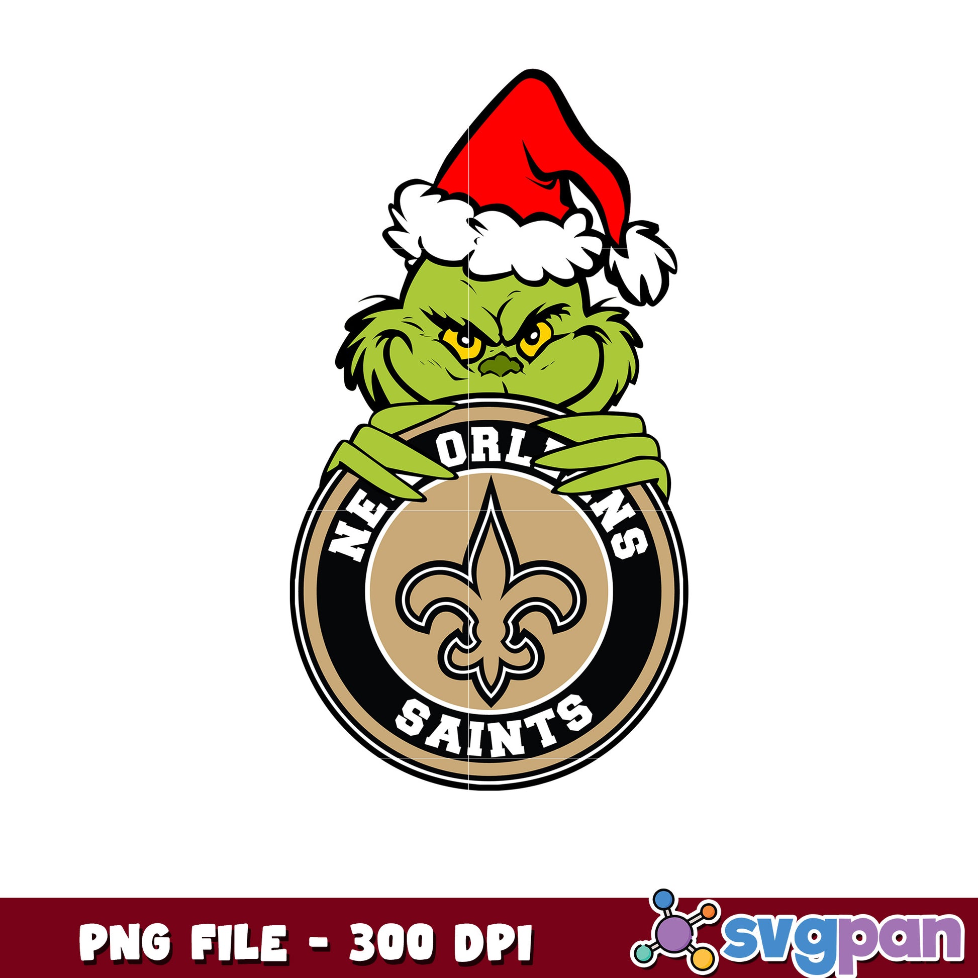 New orleans saints grinch design png, new orleans saints team png, super bowl 2025 png