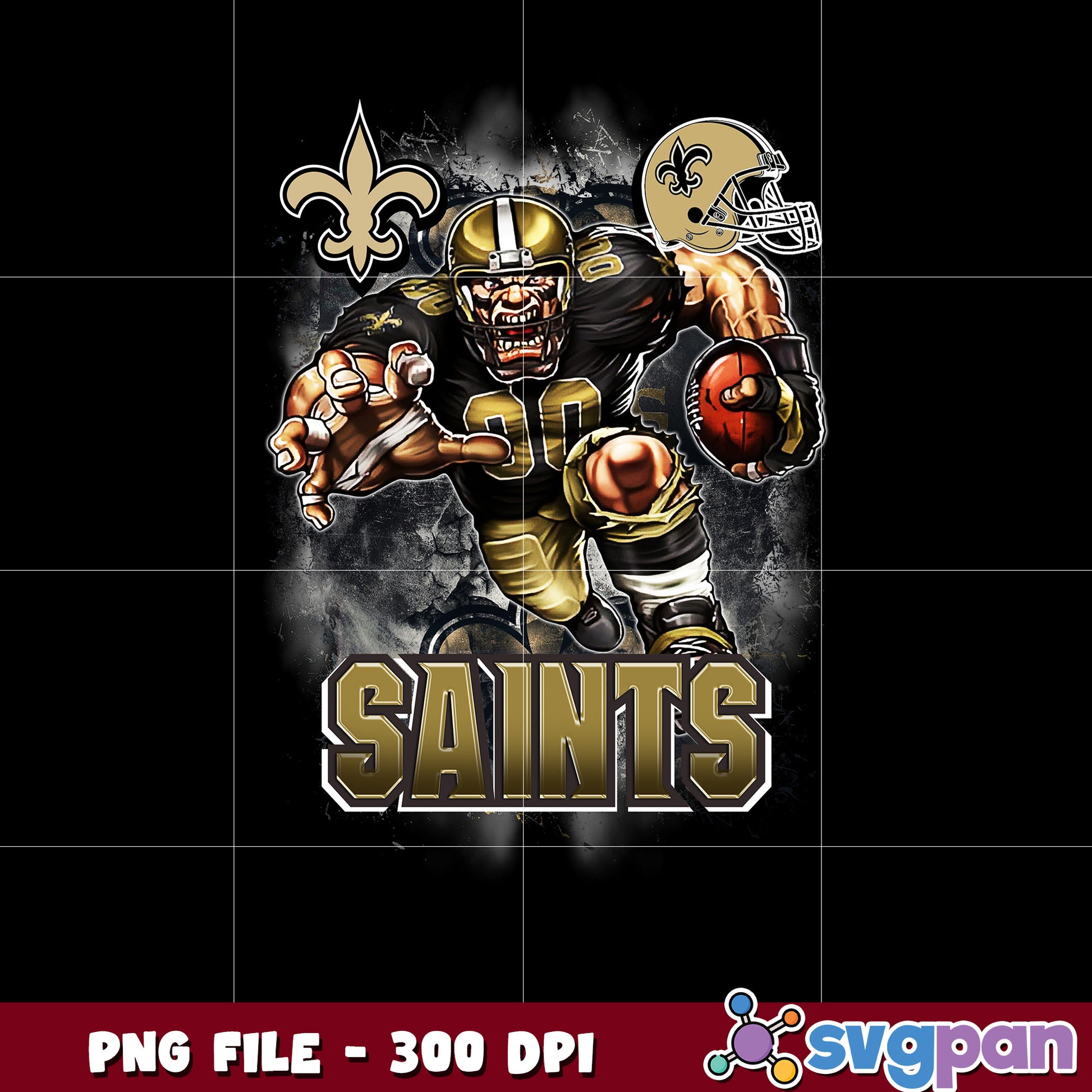 New orleans saints logo helmet and mascot png, super bowl png, american football png