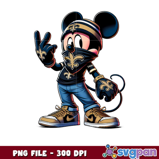 New orleans saints mickey mouse png, mickey mouse nfl​ png, nfl games png