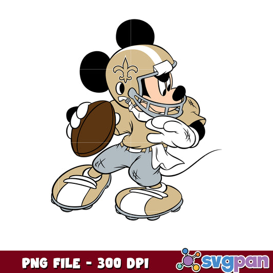 New orleans saints nfl mickey mouse logo png, american football league png, nfl teams png