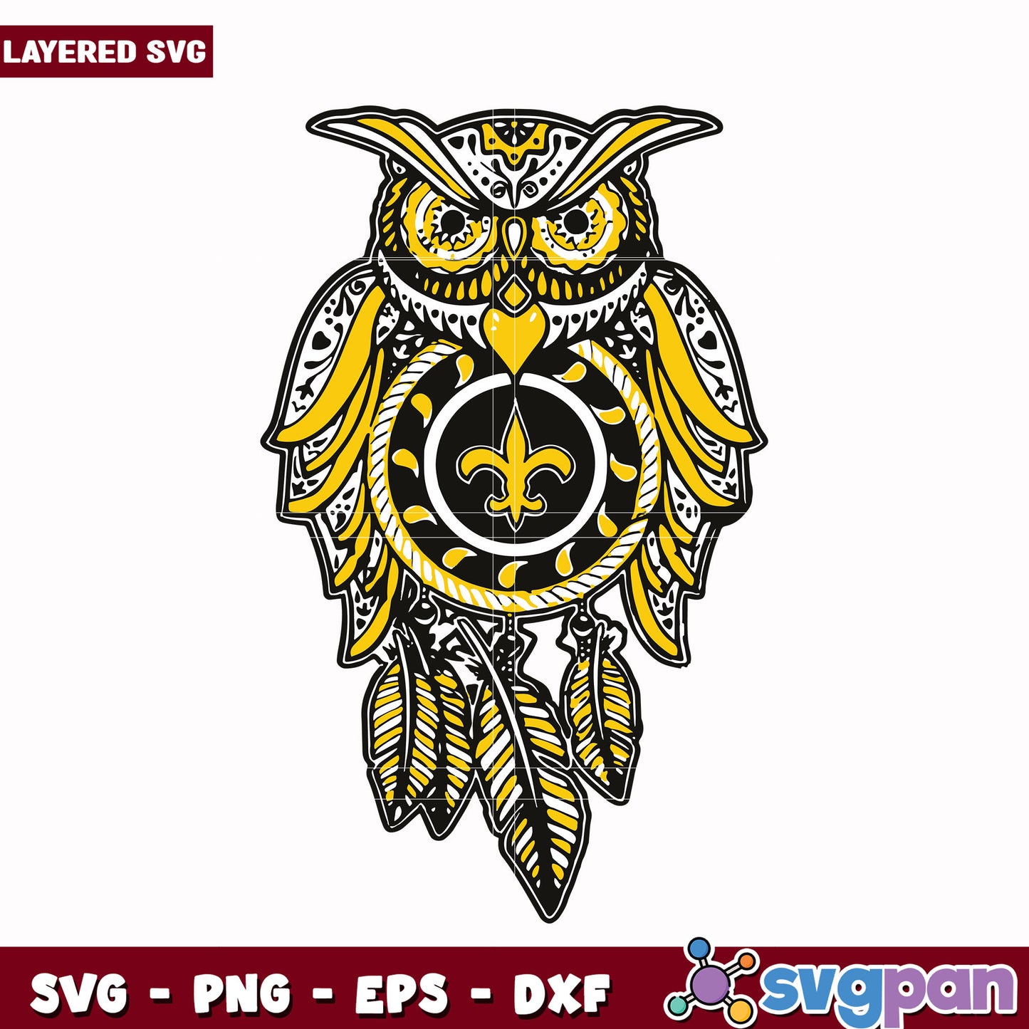 New orleans saints owl svg, super bowl 2025 svg, nfl saints svg
