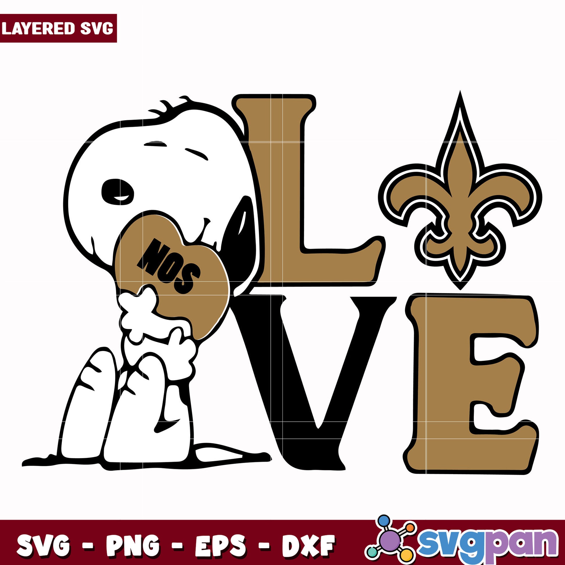 New orleans saints snoopy love svg, nfl jerseys​ svg, nfl mvp svg