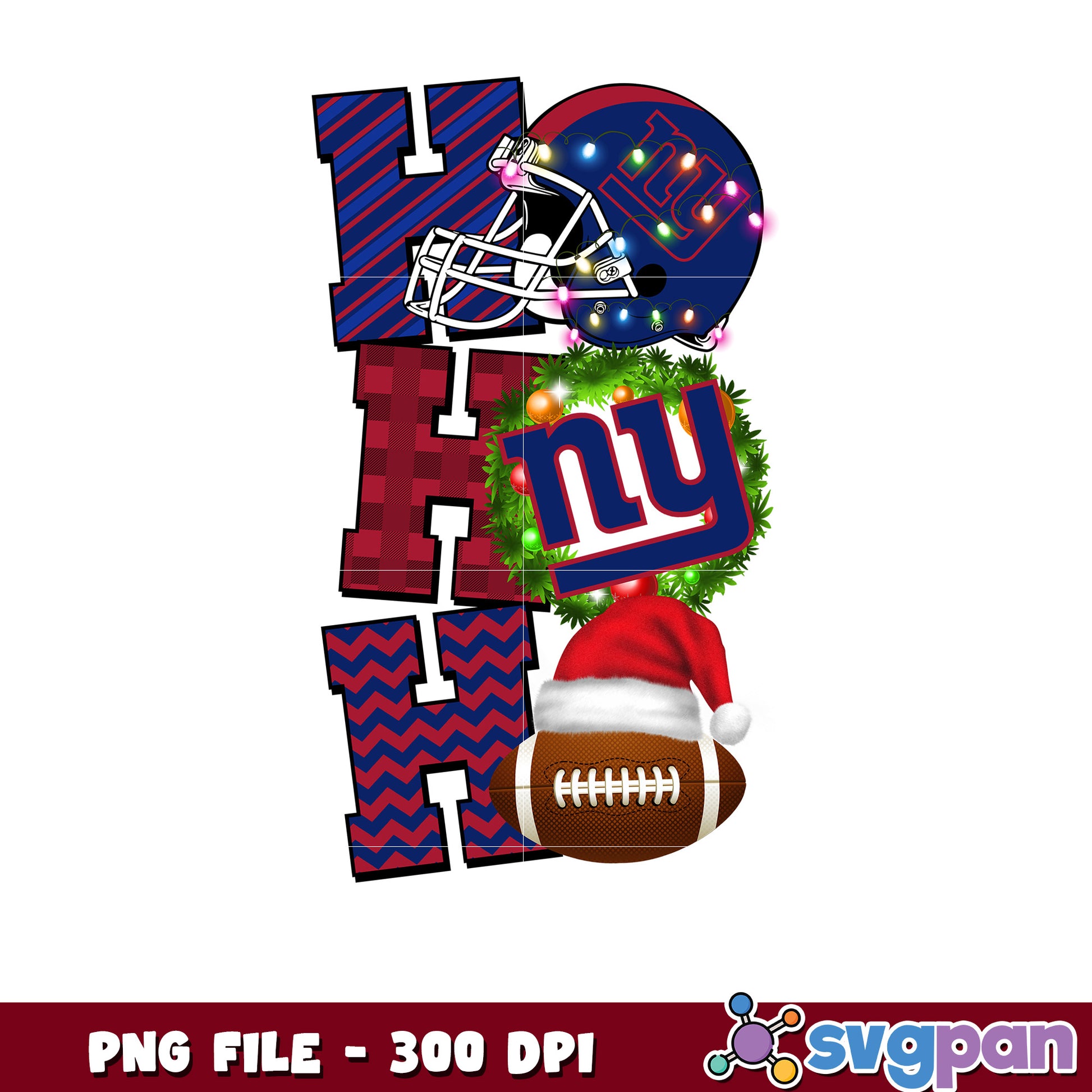 New york giants helmet hohoho png, nfl christmas games​ png, super bowl 2025