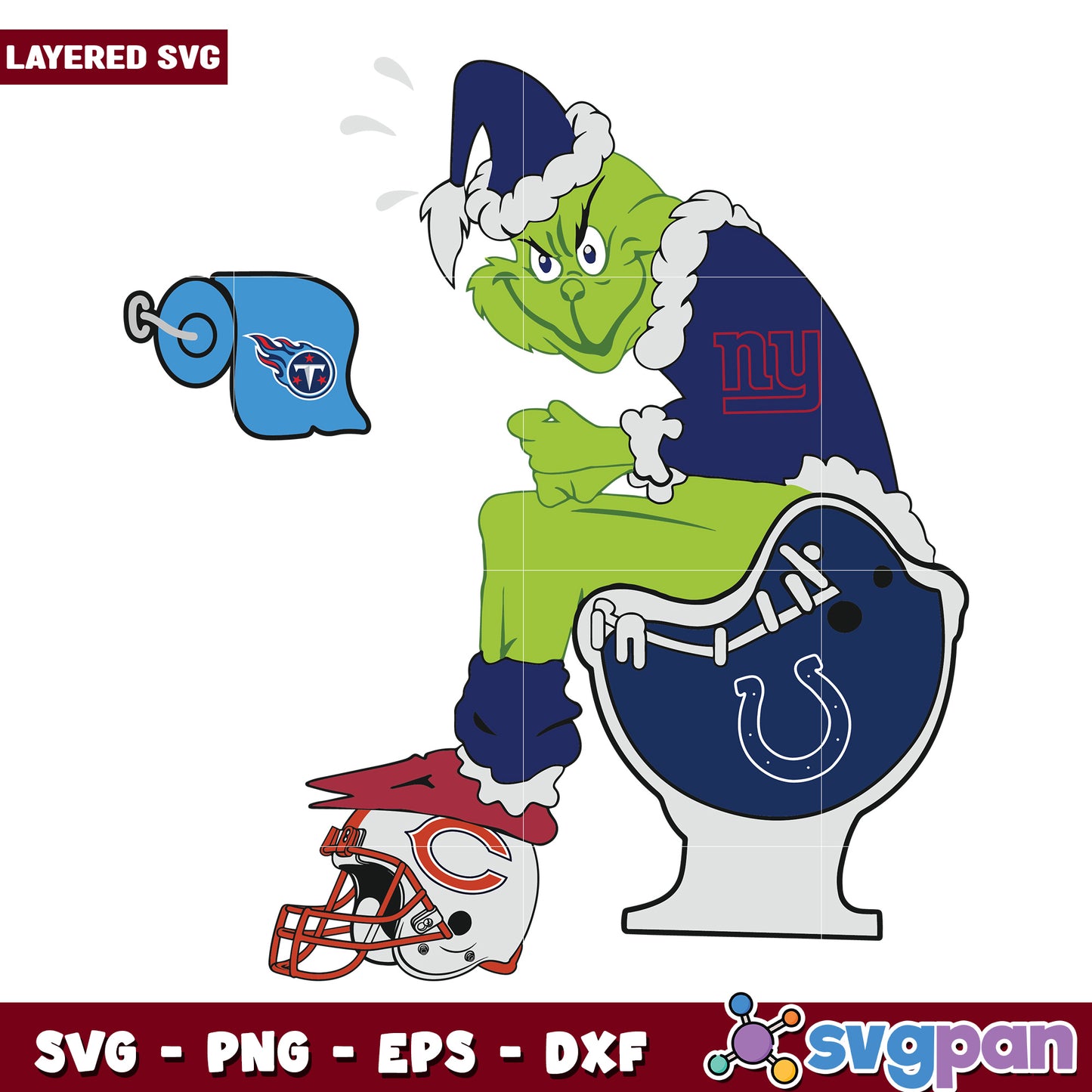 New york giants svg, funny grinch svg, grinch nfl​ svg