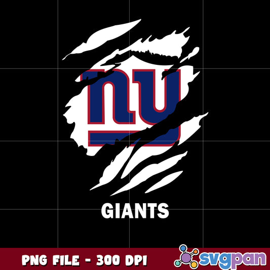New york giants team logo png, nfl giants png, blue and red football png