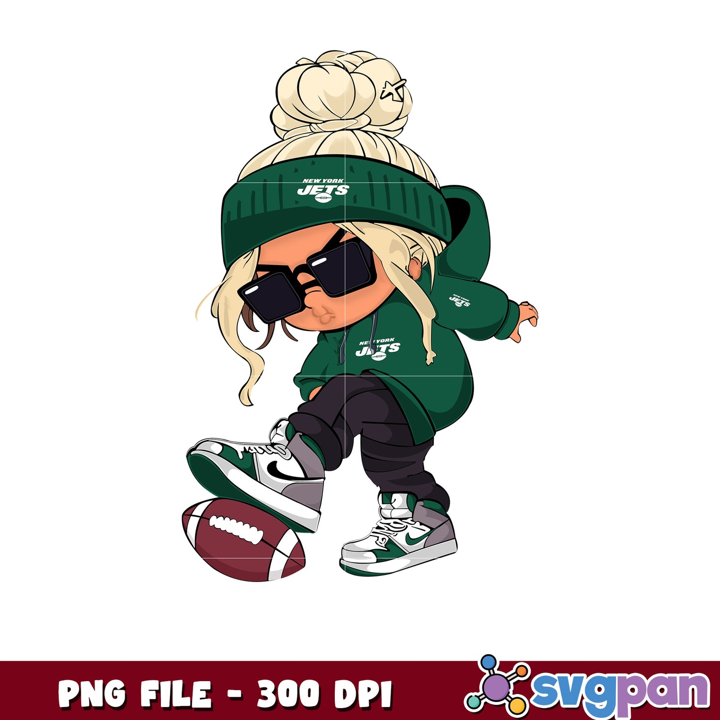 New york jets girl design png, game day vibes png png, nlf team logo png