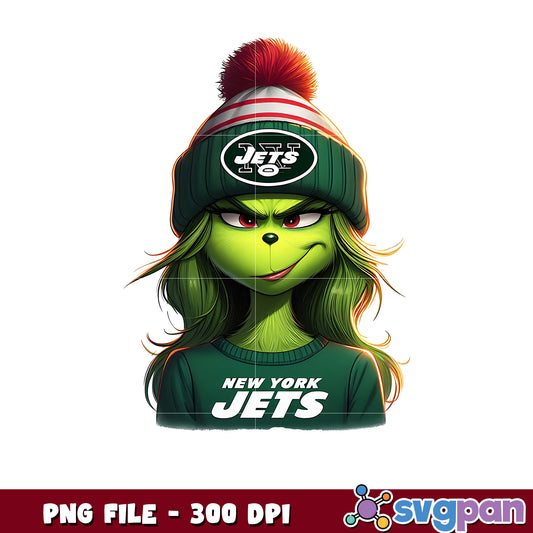 New york jets girl grinch png, nfl playoffs png, nfl football​ png