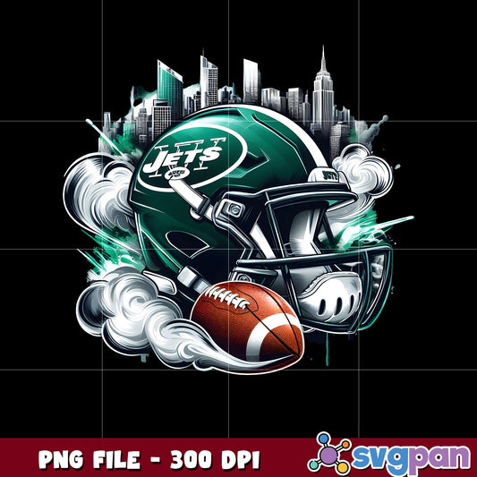 New york jets logo smoke helmet illustration png, nfl team helmet png, nfl design png