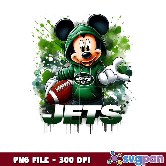 New york jets mickey mouse png, nfl png, nfl cartoon characters png