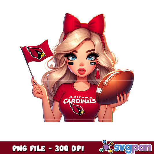 Nfl arizona cardinals cheerleader girl design png, american football league png, nfl teams png