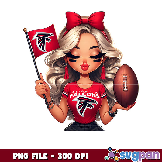 Nfl atlanta falcons cheerleader girl design png, american football league png, nfl teams png