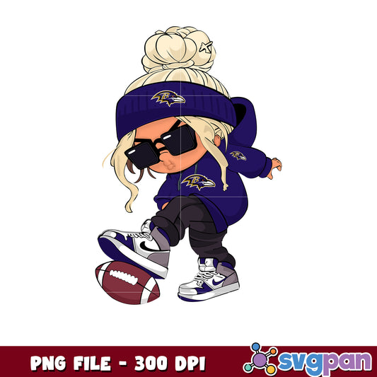 Nfl baltimore ravens cool girl design png, nfl american football png, nfl games png