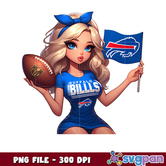 Nfl bills team cheerleader girl design png, american football league png, nfl teams png