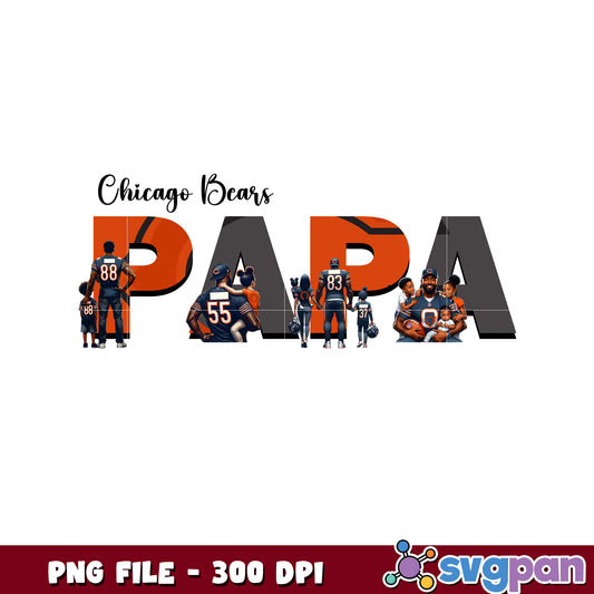 Nfl chicago bears papa design png, nfl american football png, nfl logos png