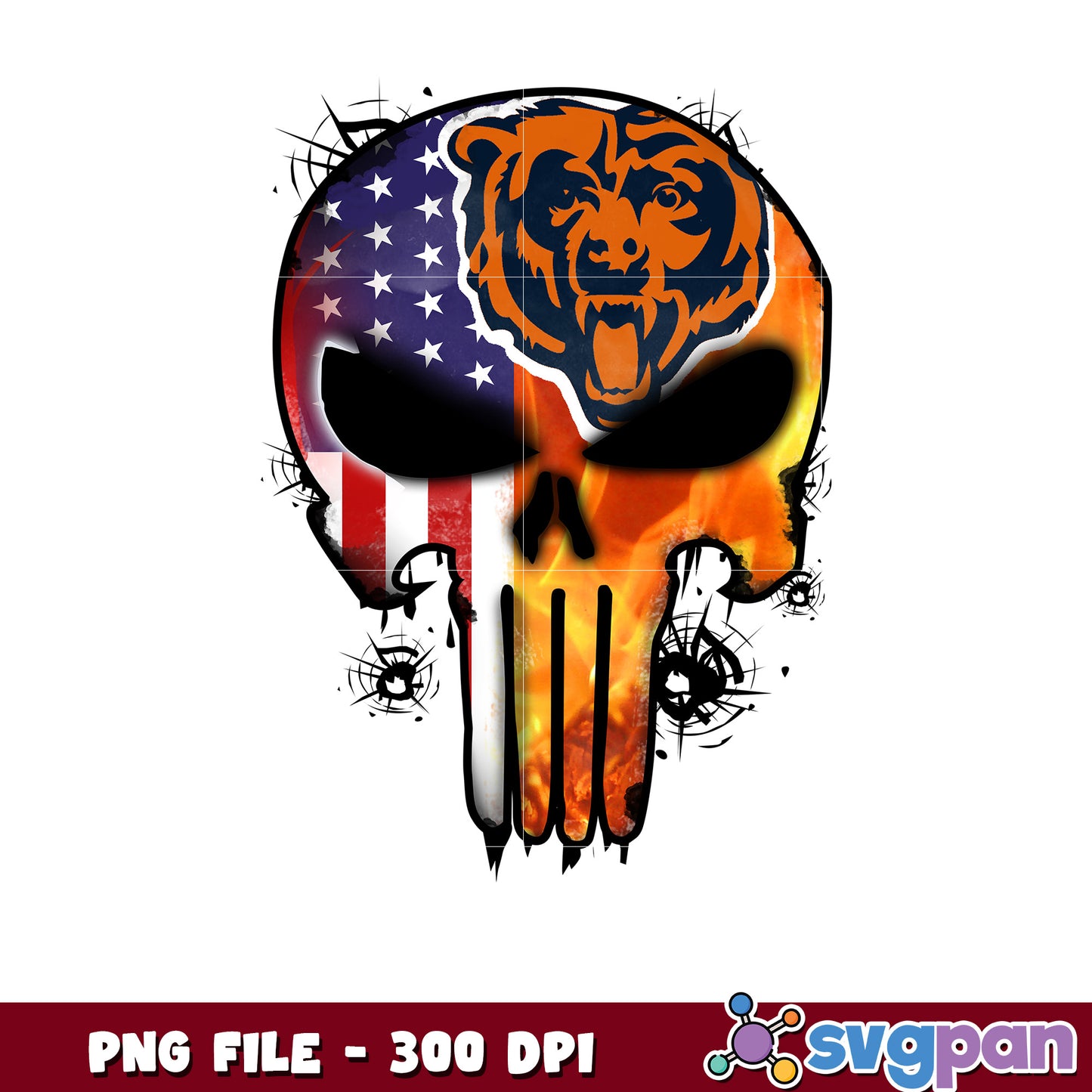 Nfl chicago bears skull png, national football league 2025 png, nfl png
