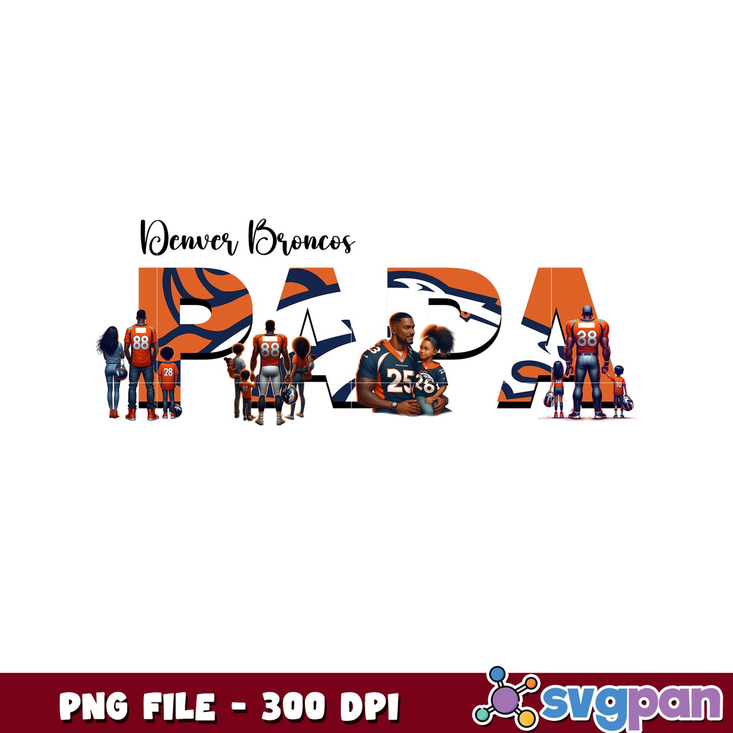 Nfl denver broncos papa design png, nfl american football png, nfl logos png