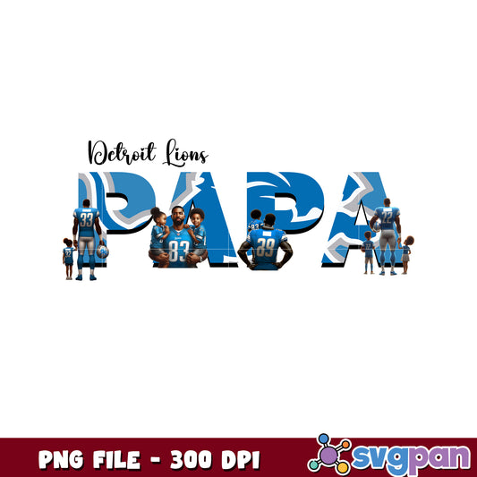 Nfl detroit lions papa design png, nfl american football png, nfl logos png