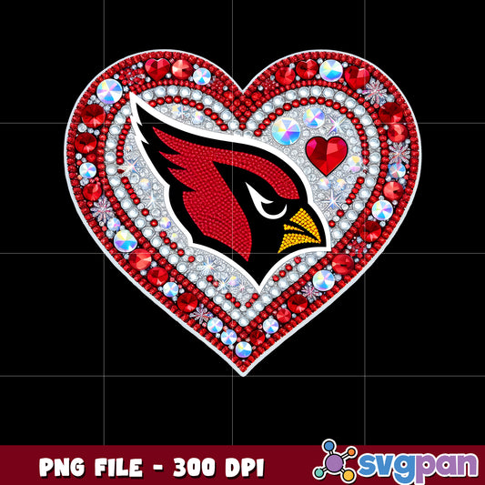 Nfl diamond heart arizonal cardinals png, super bowl 2025 png, national football league png