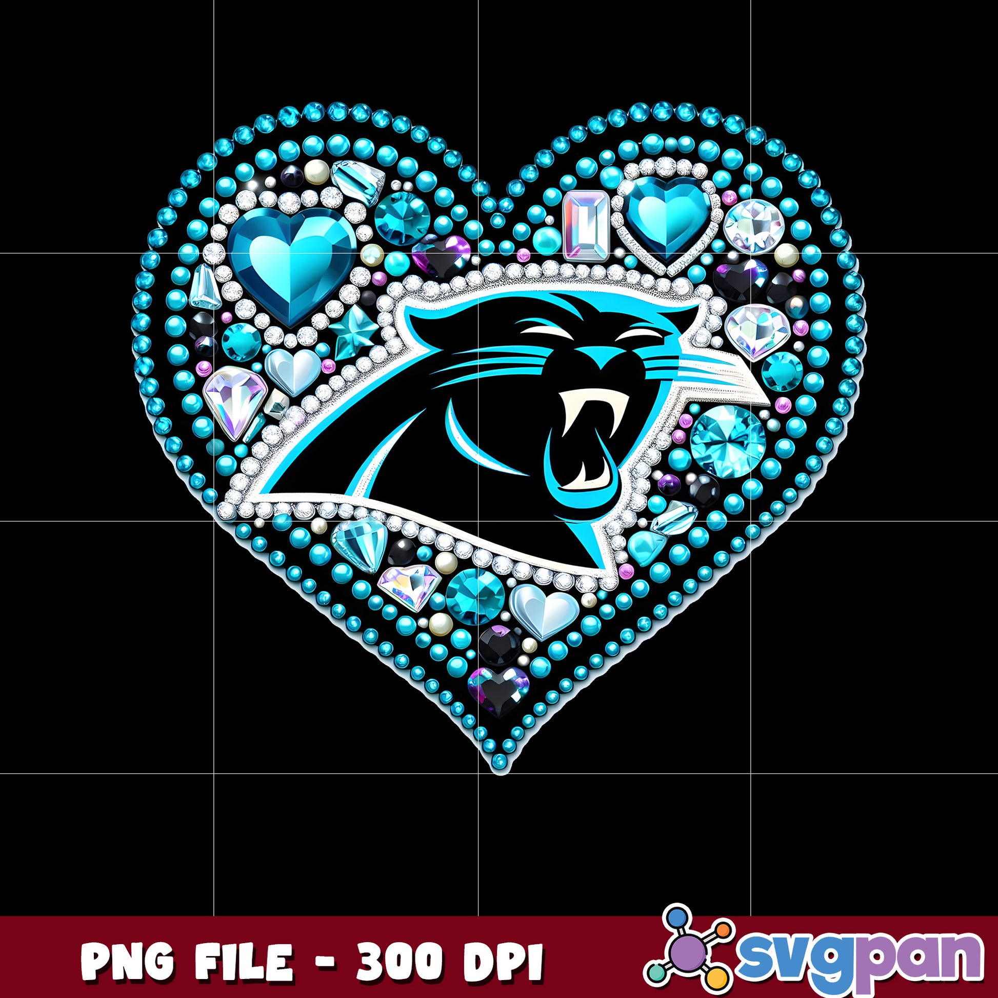 Nfl diamond heart carolina panthers png, super bowl 2025 png, national football league png