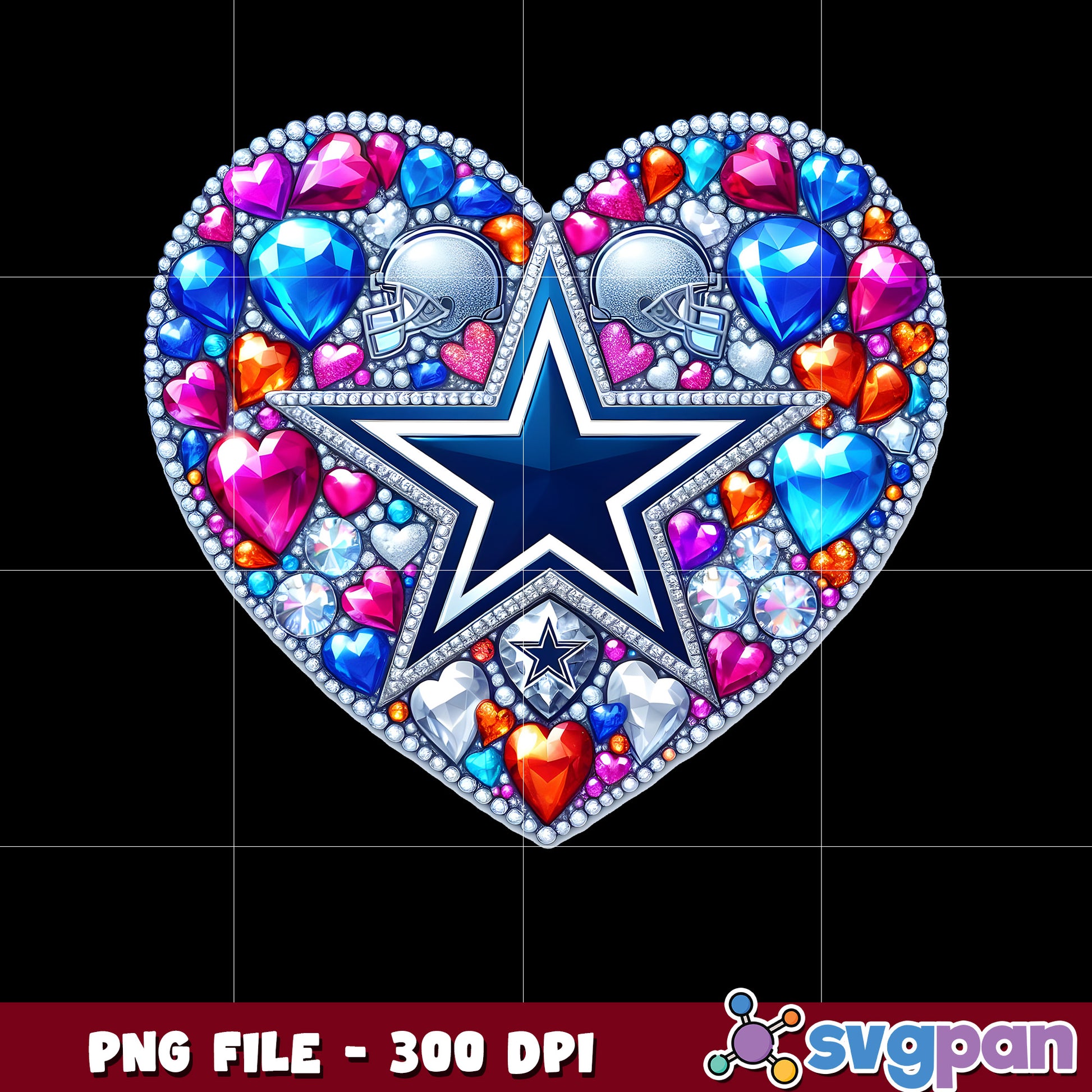 Nfl diamond heart dallas cowboys png, super bowl 2025 png, national football league png