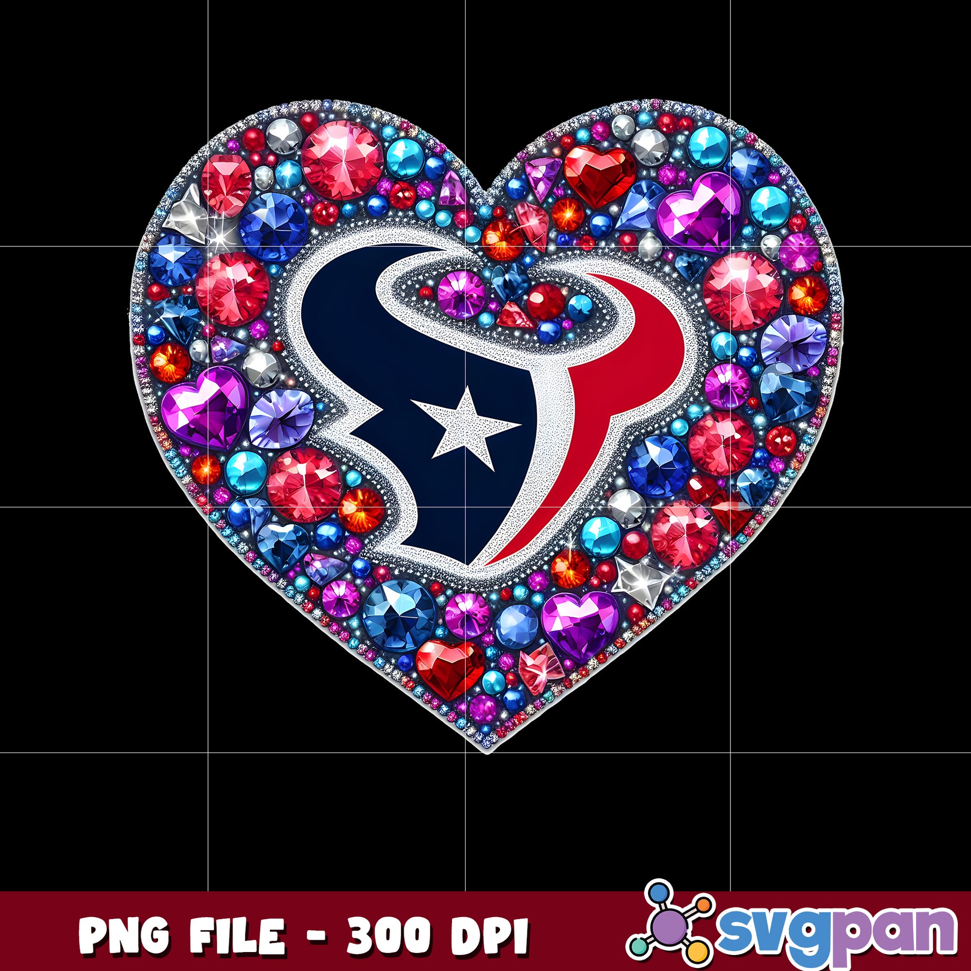 Nfl diamond heart houston texans png, super bowl 2025 png, national football league png