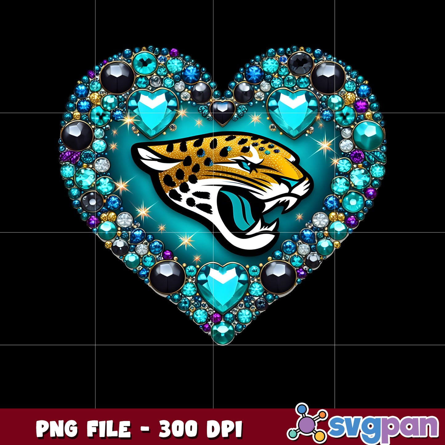 Nfl diamond heart jacksonville jaguars png, super bowl 2025 png, national football league png