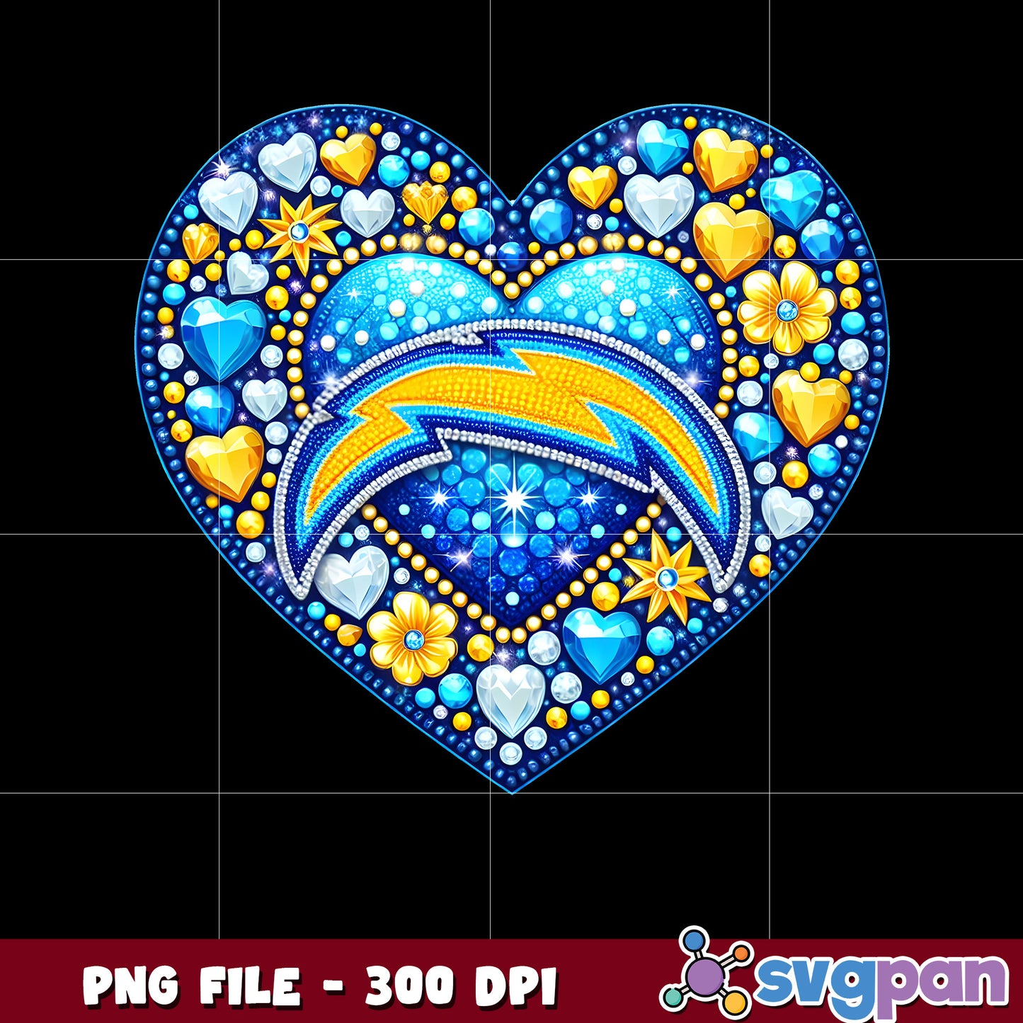 Nfl diamond heart los angeles chargers png, super bowl 2025 png, national football league png