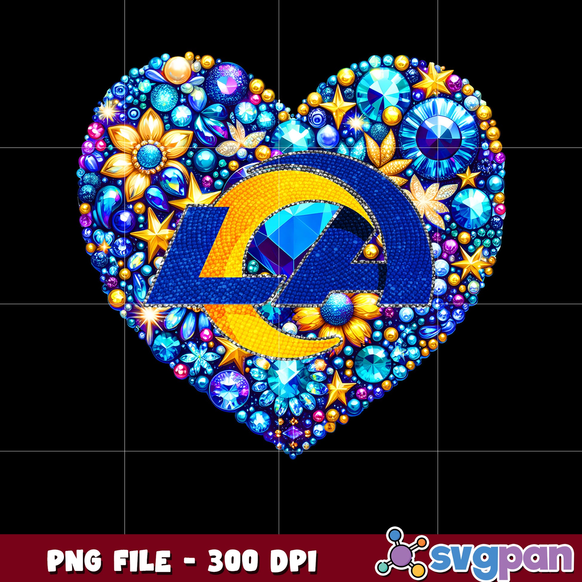 Nfl diamond heart los angeles rams png, super bowl 2025 png, national football league png