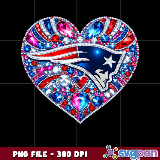 Nfl diamond heart new england patroits png, super bowl 2025 png, national football league png