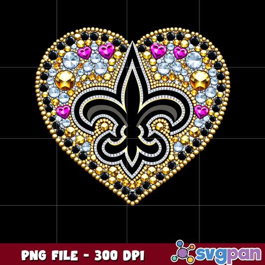 Nfl diamond heart new orleans saints  png, super bowl 2025 png, national football league png