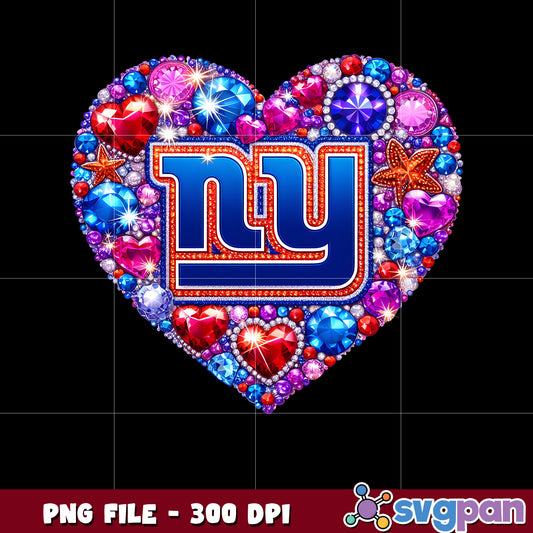 Nfl diamond heart new york giants png, super bowl 2025 png, national football league png
